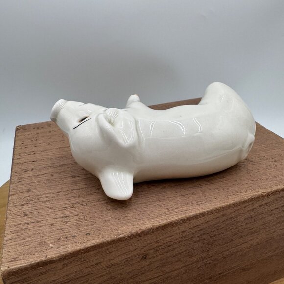 Fitz and Floyd Nesting Pig Vintage Salt or pepper single laying down farmhouse b - Picture 4 of 12